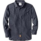 Dubinik® 6 oz Flannel Shirt for Men Plaid Mens Button Down Long Sleeve Shirts Cotton Casual