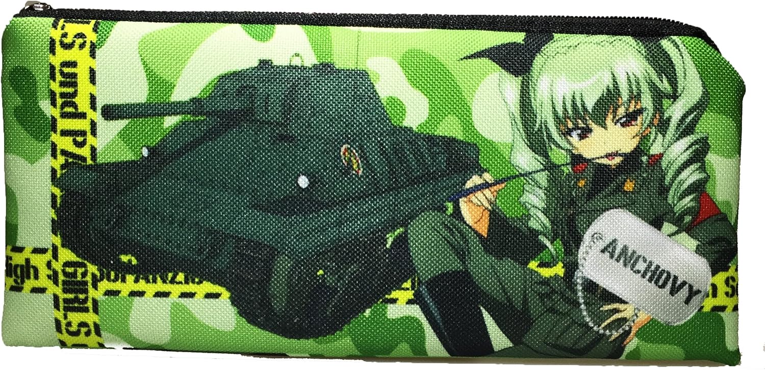 Amazon ガールズ パンツァー ペンケース アンツィオ高校 アンチョビ パンツァー ガルパン グッズ 筆箱 筆入れ アニメ 萌えグッズ 通販