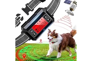 SLAYKAM Electric Fence for Dogs, Invisible Fence for Dogs Waterproof Wireless Fence for Dogs Adjustable Warning Strength Radio 33-999 Yards Rechargeable Smart Wireless Dog Fence for Dogs (Black)