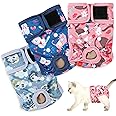Reusable Cat Diapers 3 Pack with Good Absorbency Kitten Diapers Small for Female&Male Cat Easy to Put on Adorable Diapers for Cats Secure Fit S