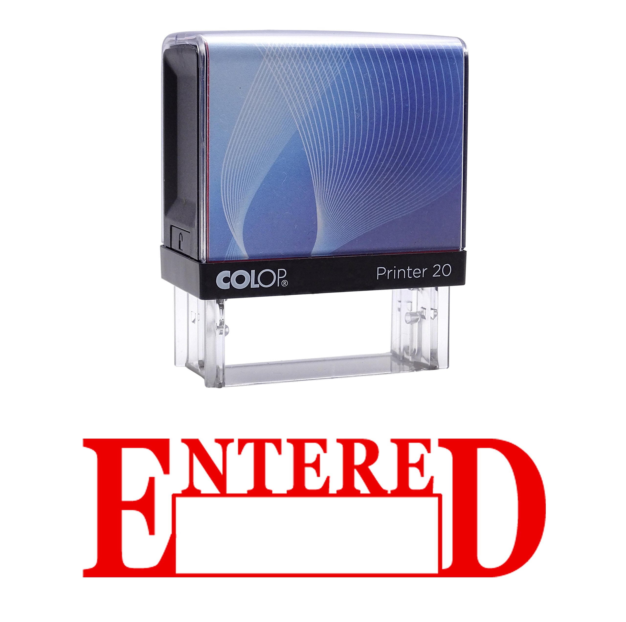 Entered Self Inking Rubber Stamp Custom Colop Office Stationary P20 Mini Stamper