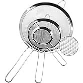 Anaeat Fine Mesh Strainers - Premium Stainless Steel Colander Sieve Sifters, with Durable Mesh and Sturdy Handle, Excellent f