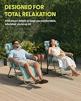 KEPLIN Set of 2 XXL Premium Heavy Duty Padded Zero Gravity Chairs view 3
