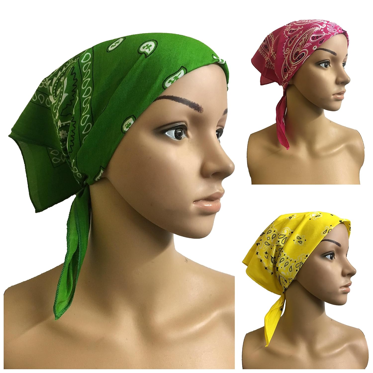 3 pieces of cotton bandanas pregnancy headwrap ladies bandanas printed bandanas paisley bandanas ganpati bandana