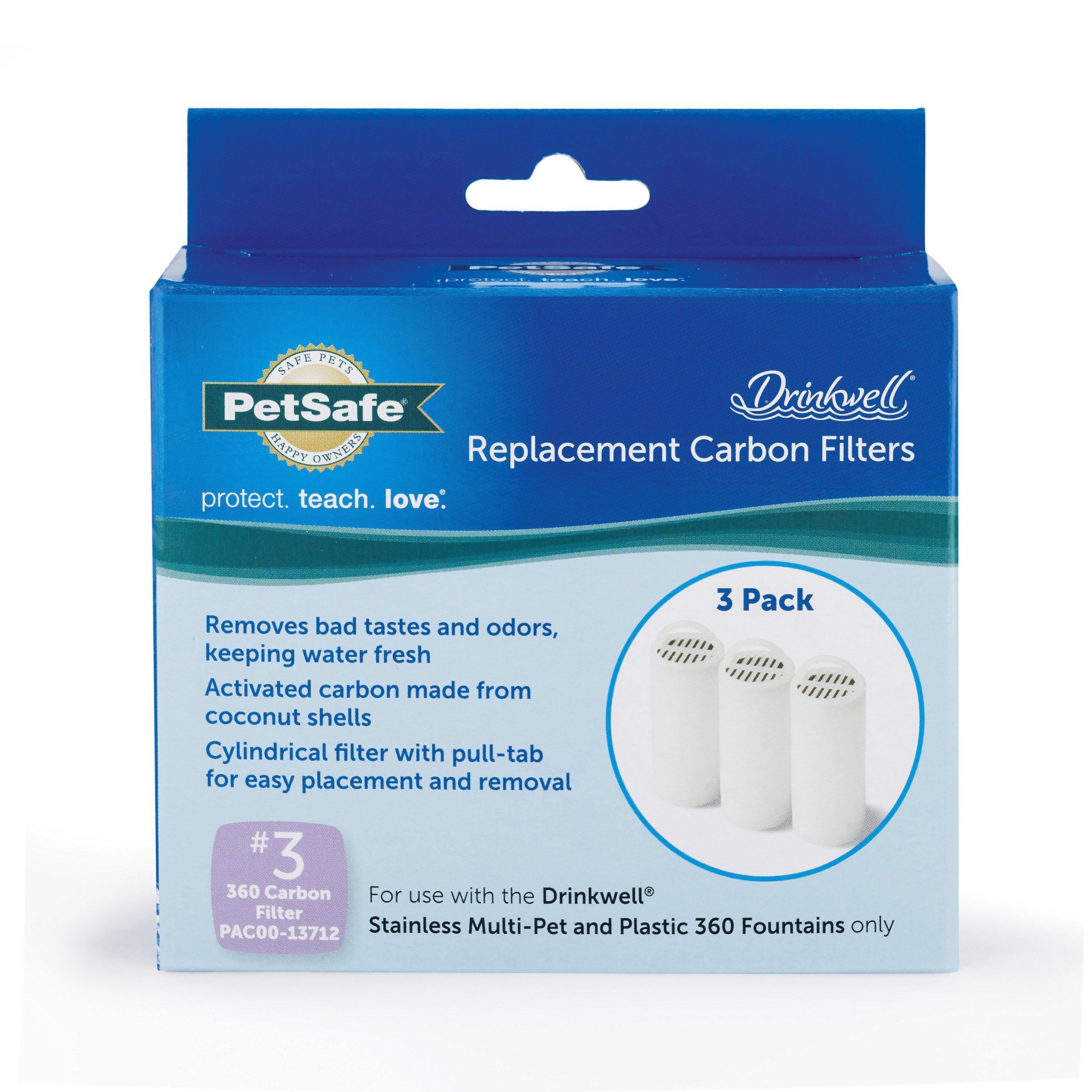 PetSafe Drinkwell 360 Premium Carbon Replacement Filters, Dog and Cat