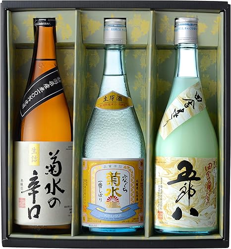 Amazon Co Jp 菊水冬のふるさとセット Kgf 30 日本酒 新潟県 7ml 3本 ギフトbox入り 食品 飲料 お酒