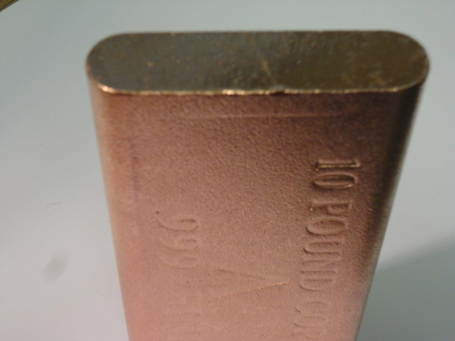 COPPER BAR 10 LB SLIM STYLE MATTE FINISH .999 FINE 160