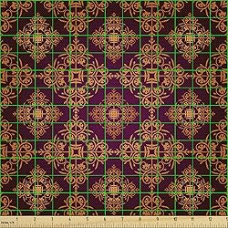 Ambesonne Damask Fabric by The Yard, Abstract
