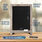 HBCY Creations Magnetic Chalkboard 12x17" Rustic Wood Frame view 2