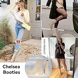 Athlefit Women's Chelsea Boots Fall Platform Ankle