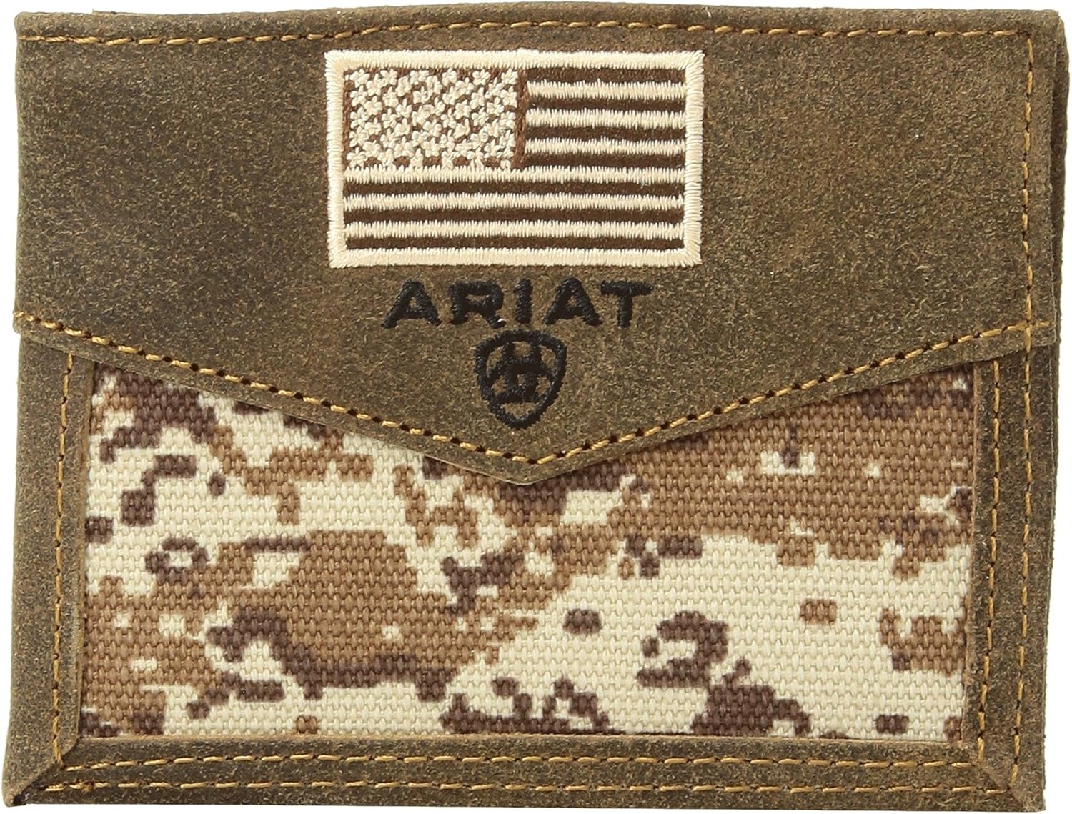 Ariat UnisexAdult's Patriot Digital Camo Bifold Wallet, brown at