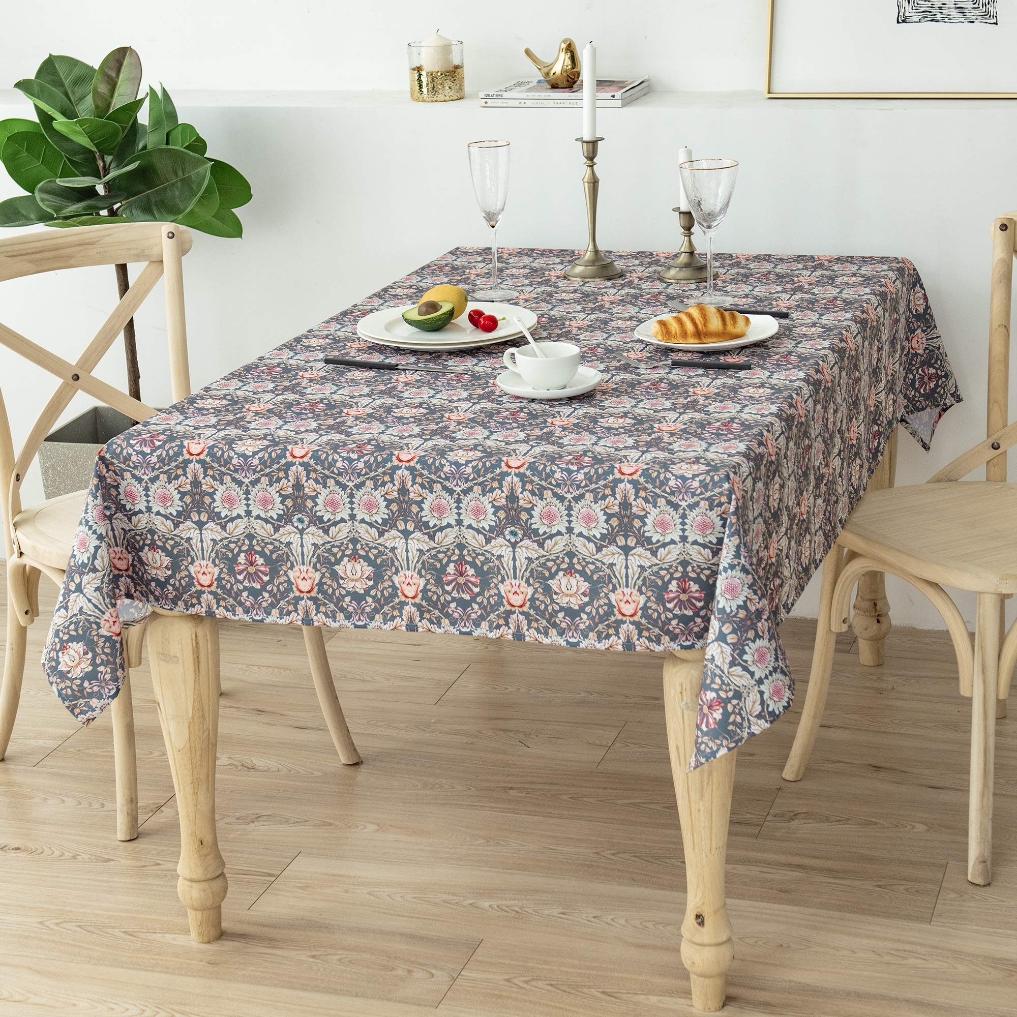 Obal William Morris Tablecloth Original Design Tablecloth Water Resistant Rectangular Table cloth Kitchen Dinning Decoration Table Cover Washable, 230cm x 140cm (Honey Suckle)