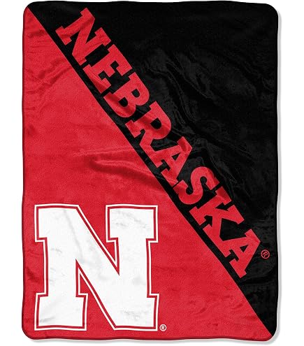 College Covers NCAA Rachel Throw Blanket, 63 in x 86 in, Nebraska