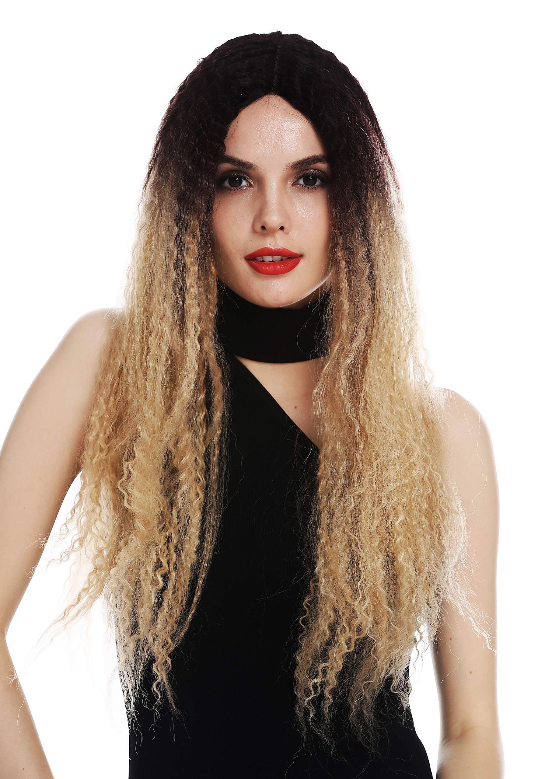 WIG ME UP - RGF-7277-MF wig women's wig lace front partial monofilament middle parting very long curls curly ombre brown blonde 30 inches