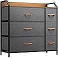 YITAHOME Dresser with 6 Drawers, Organizer Unit for Bedroom, Fabric Dresser Storage Tower - Sturdy Steel Frame, Wooden Top & Easy Pull Fabric Bins