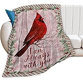 Mecowcm Cardinal Blanket Red Birds Fleece Throw Blanket Fuzzy Plush Super Soft Warm Cardinals Crow Decor Blanket Gifts for Boys Girls Kids Adult Men Women 40"x50"