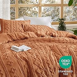 Bedsure Tufted Boho Comforter Set Twin Size