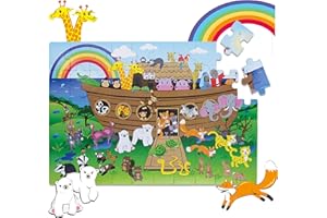 Amagenius Noah's Ark 50pcs floor puzzle 60 x 40 cm Large pieces for Children 3+ (AMGUS50NOAHPZL)