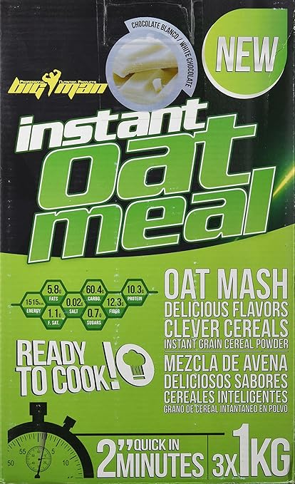 Big Man Nutrition Instant Oatmeal Suplemento de Carbohidratos Chocolate Blanco - 3000 gr