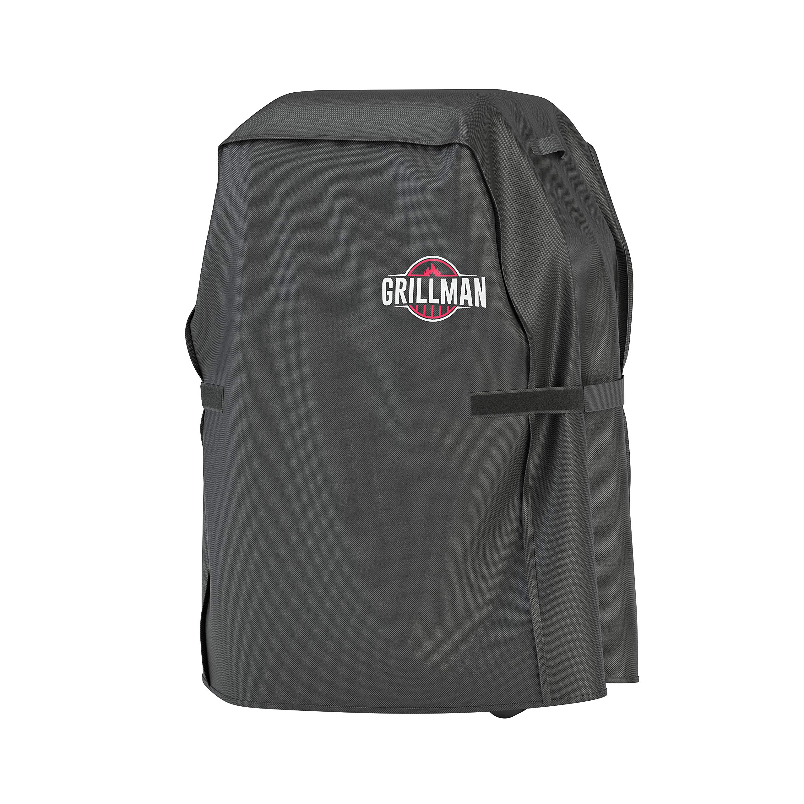 Grillman Premium (30 Inch) BBQ Grill Cover, Heavy-Duty Gas Grill Cover for Weber, Brinkmann, Char Broil etc. Rip-Proof, UV & Water-Resistant (30" L x 26" W x 43" H, Black)