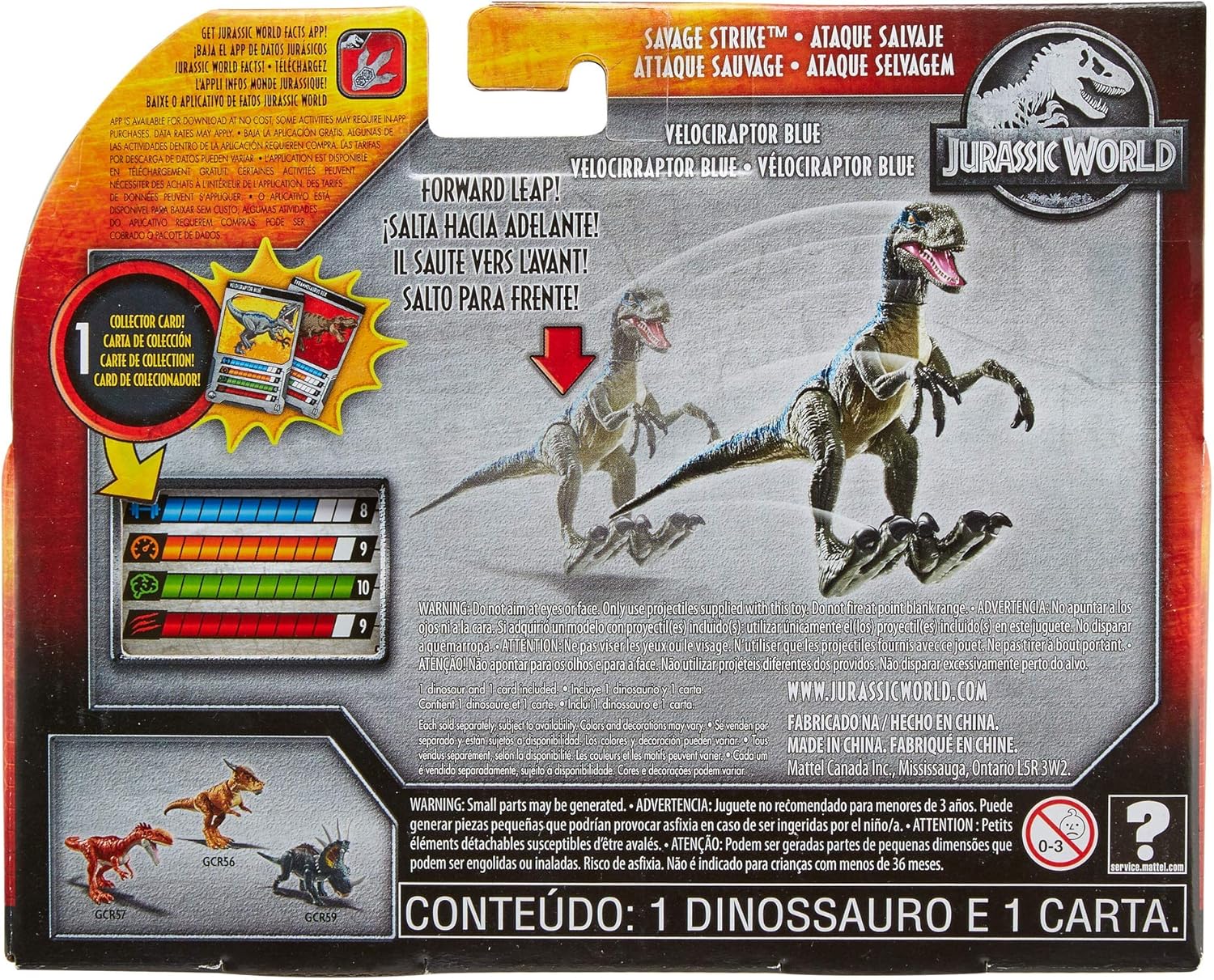 jurassic world savage strike velociraptor blue