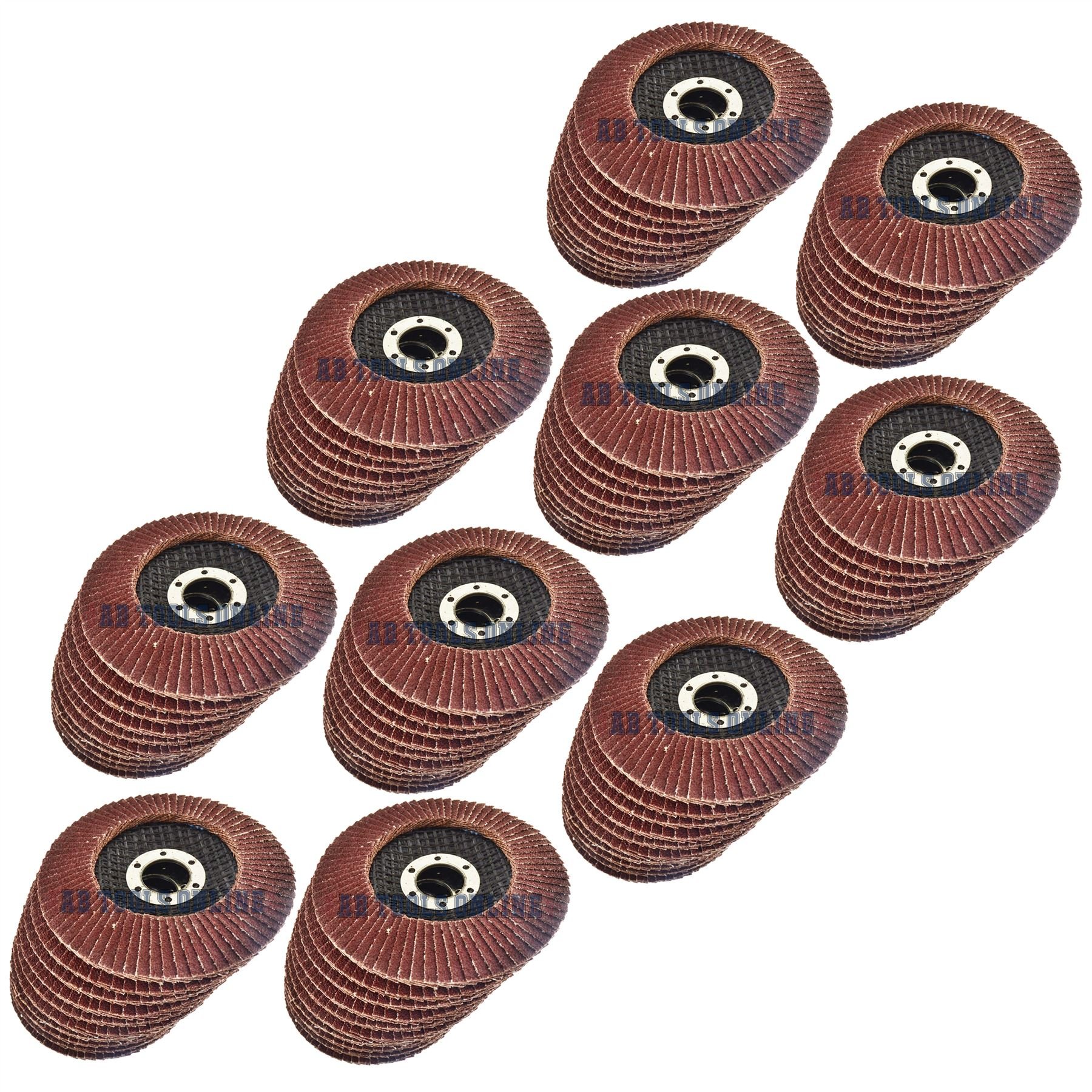 100 x Flap Discs 60 Grit Angle Grinder 4.5 100 x Flap Discs 60 Grit Angle Grinder 4.5
