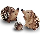 Gemini&Genius Hedgehog Animal Figurines Garden Statues, Jungle Animals Toys, Forest Animals Hedgehog Toy Figures, Great for C