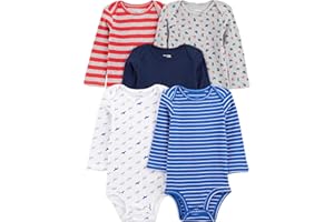 Carter's baby-boys 5-Pack Long-Sleeve BodysuitBodysuit