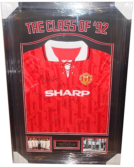 Hwc Trading David Beckham Gift Signed Framed A4 Printed Autograph Manchester United Gifts Photo Display