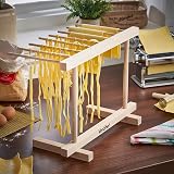VonShef Pasta Drying Rack Collapsible Wooden Noodle Stand Beech Eight Arms view 2