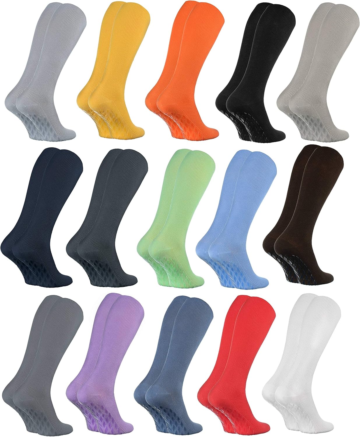 Rainbow Socks Hombre Mujer Calcetines Largos Antideslizantes Sin