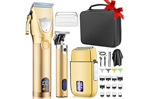Lanumi Professional Hair Clippers Trimmer for Men Electric Razor Shavers/Beard Trimmer/Rechargeable Clippers and Trimmers Beard Trimmer Barber Kit with Travel Case Clippers for Hair Cutting Gifts