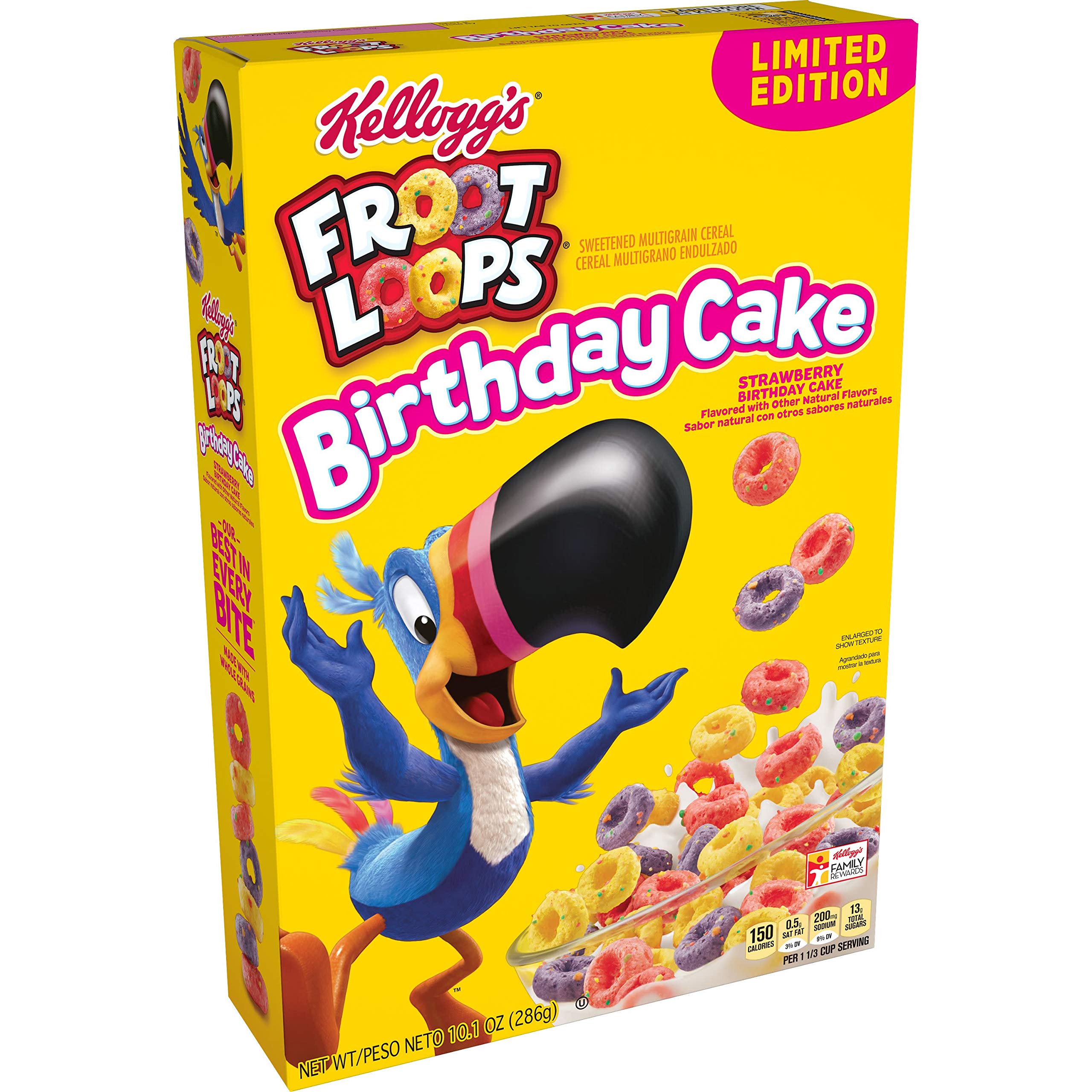 Buy Kellogg's Froot Loops, Breakfast Cereal, Strawberry Birthday Cake
