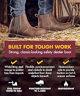 V12 Rawhide Chelsea Boots Men Steel Toe Cap Heat-Resistant Sole UK 9 view 2
