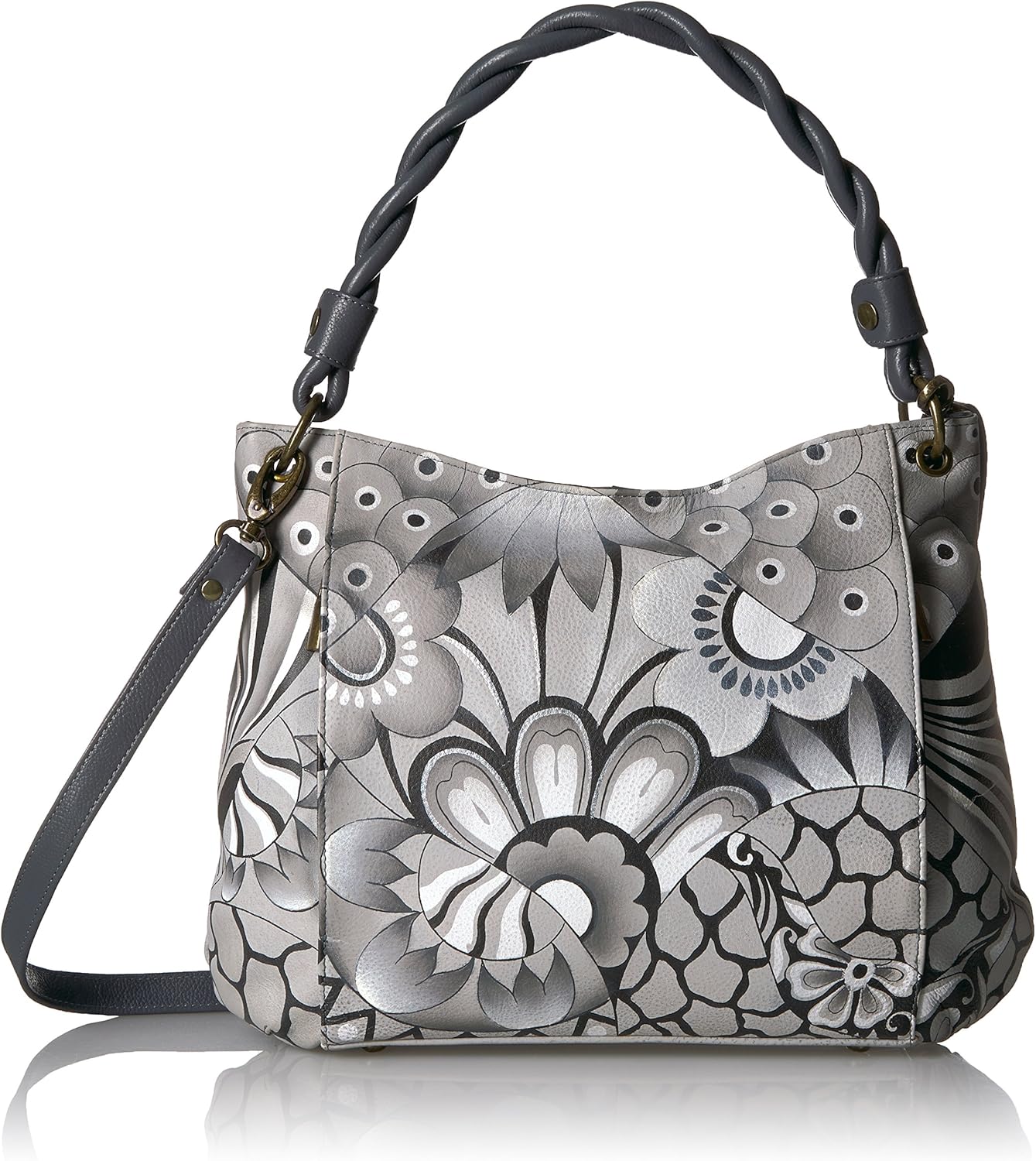 Anna by Anuschka Women's Genuine Leather Medium Slim Shoulder Bag Hand