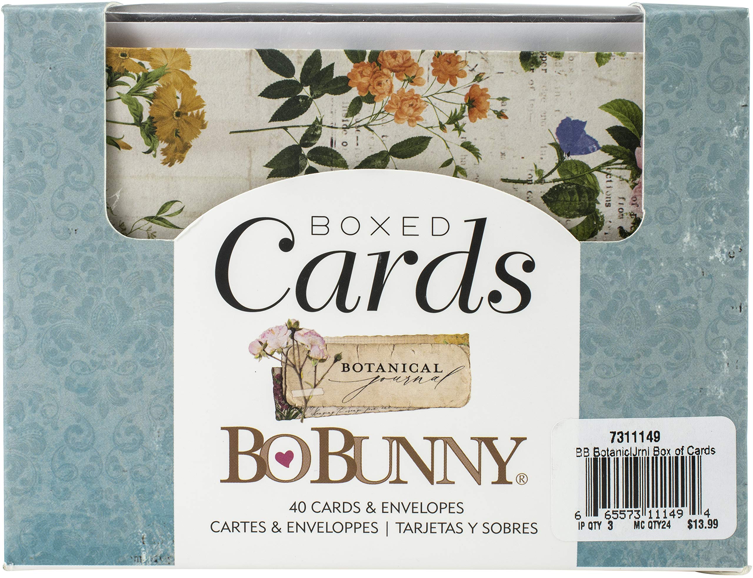 BoBunny CARDS/ENVS A2 40/BOX, Botanical Journal, One Size