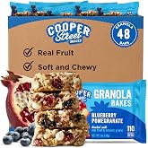 Cooper Street Granola Cookie Bake - Chewy Granola Bars with Chia, Flax, Buckwheat and Oats in Delicious Blueberry Pomegranate Flavor | Individually Wrapped Healthy Breakfast Bars | 1 oz | 48 Pack