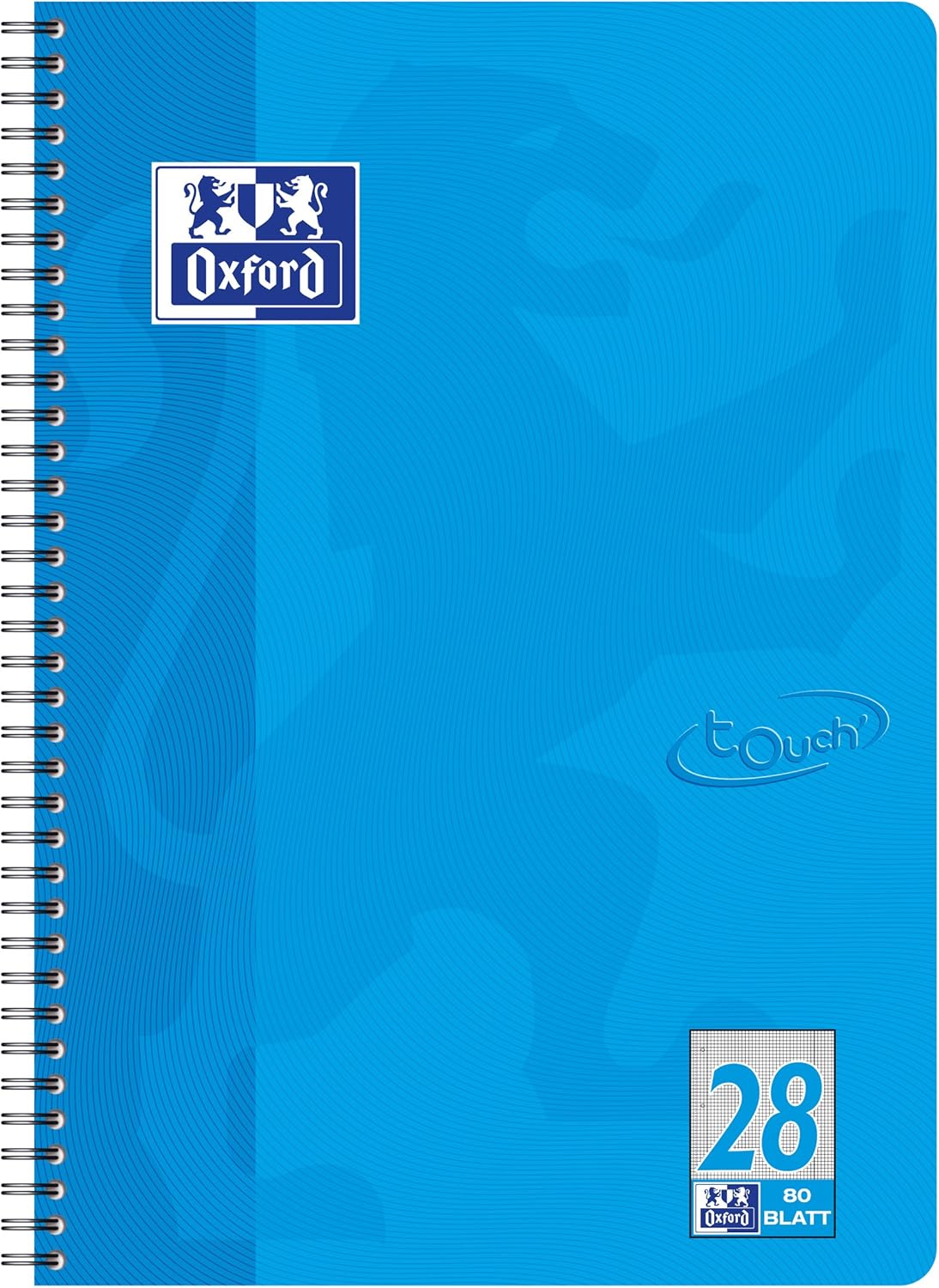 Oxford Touch Notepad A4 Squared with Margin 80 Sheets Sea Blue, Blue (sea blue), 1