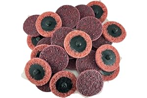 Sungold Abrasives 74903 Medium Non Woven Surface Conditioning R-Type Quick Change Disc, 2-Inch, Maroon (25/Box)
