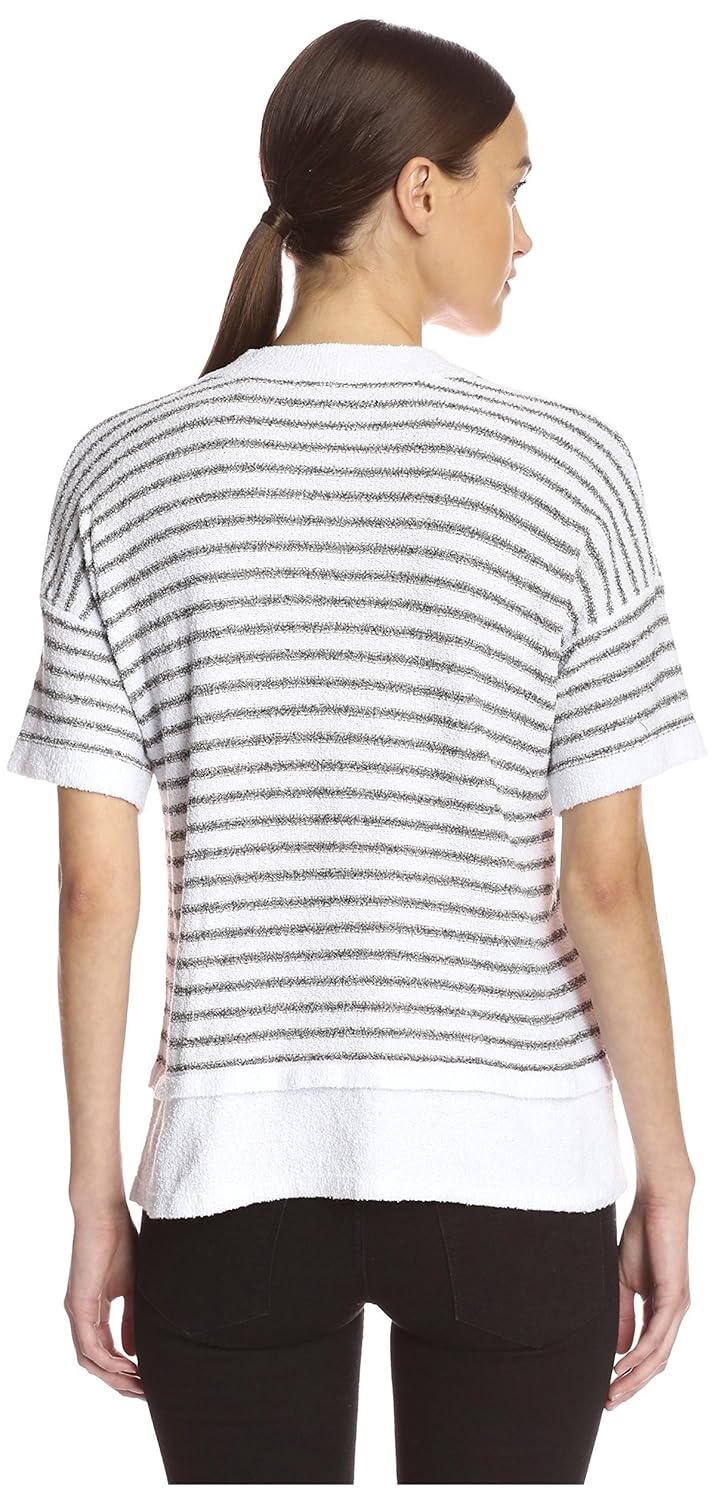 cullen women's striped top with lacing