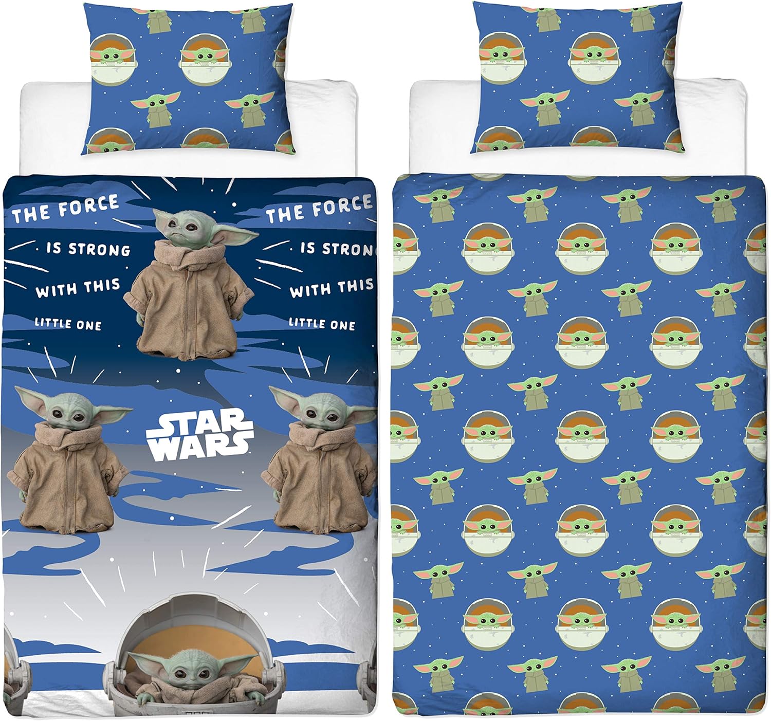 Baby Yoda Single Duvet Cover Star Wars Mandalorian Night Duvet