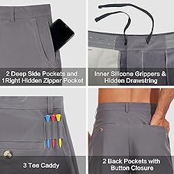 JWM Mens 9" Stretch Golf Shorts - Lightweight