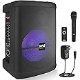 Pyle Portable Bluetooth PA Speaker - 500W 12” Rechargeable Indoor/Outdoor BT Karaoke Audio System - TWS, LED Display, FM/AUX/MP3/USB/SD, 6.5mm in, Carry Handle - Wireless Mic, Remote Control