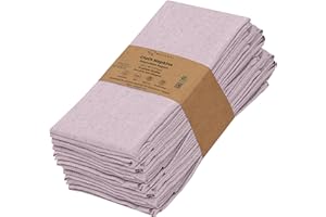Ruvanti Cloth Napkins Set of 12, 18x18 Reusable Napkins Cloth Washable, Soft & Durable Table Napkin, Poly Cotton Fabric Dinne