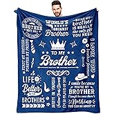 Sunhygge Valentine's Day Brother Gifts, Best Gift for Brother for Valentines Day, Adult Brothers Gift from Sister, to My Brothers Blanket 60x50 inch