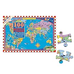 eeBoo: World Map 100 Piece Puzzle, Provides