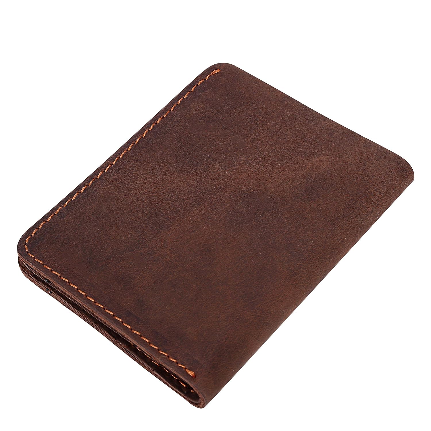 Cartera Cuero Hombre Artesanal Piel Auténtica Estilo Retro Elegante Billetera Monedero Delgada