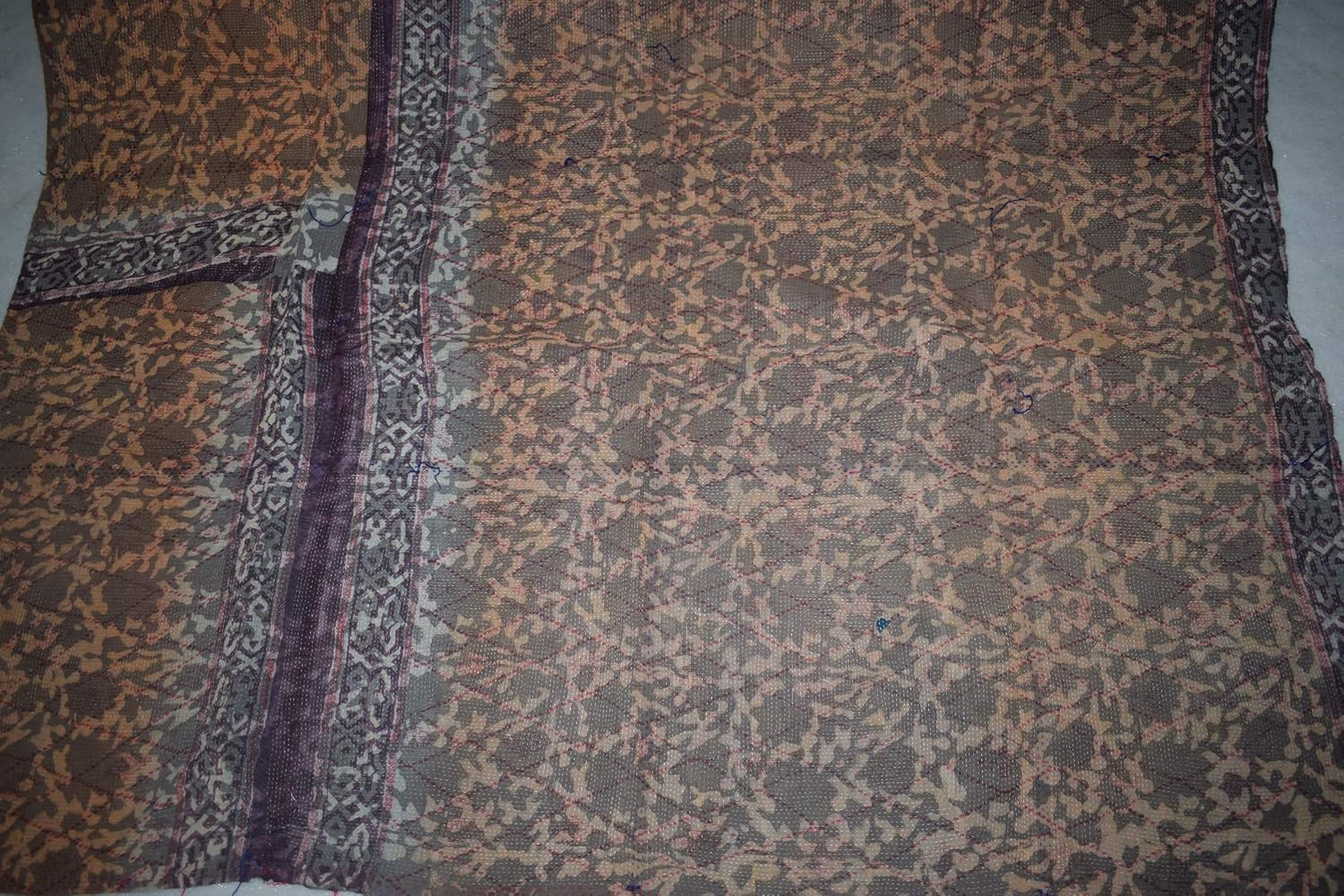 Tribal Asian Textiles Old Vintage Baumwolle Kantha Steppdecke indisch