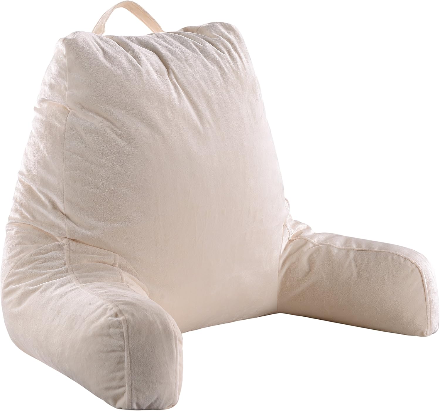 Cheer Collection Foam-Filled TV and Reading Pillow in Ivory with Removable Microplush Washable Cover: Home & Kitchen