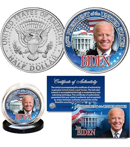 Kamala Harris For President 2024, Autentica Moneta Da 50 Cent JFK, Non Circolata